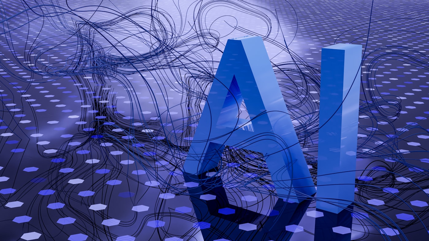 A laptop screen showing an AI assistant conversation — where AI produces measurable outcomes and where it doesn't